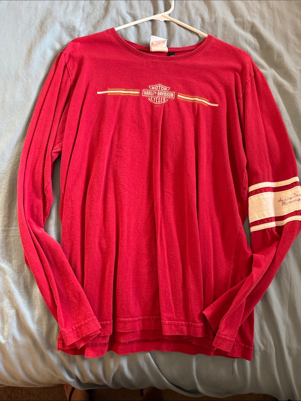 Harley-Davidson Red Tee with Black & Orange Logo